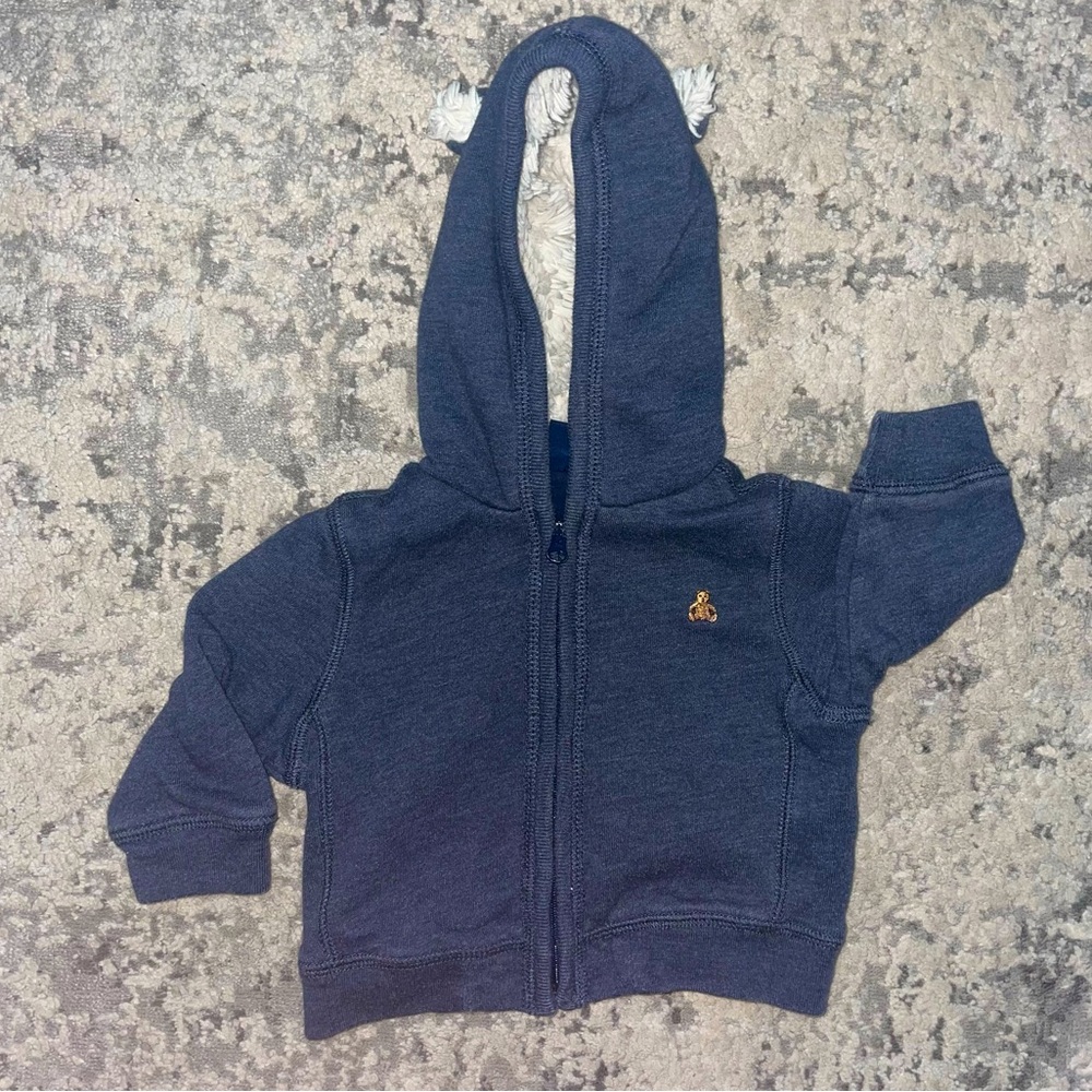 Baby Gap 6-12M Navy Zip-Up Hoodie GUC